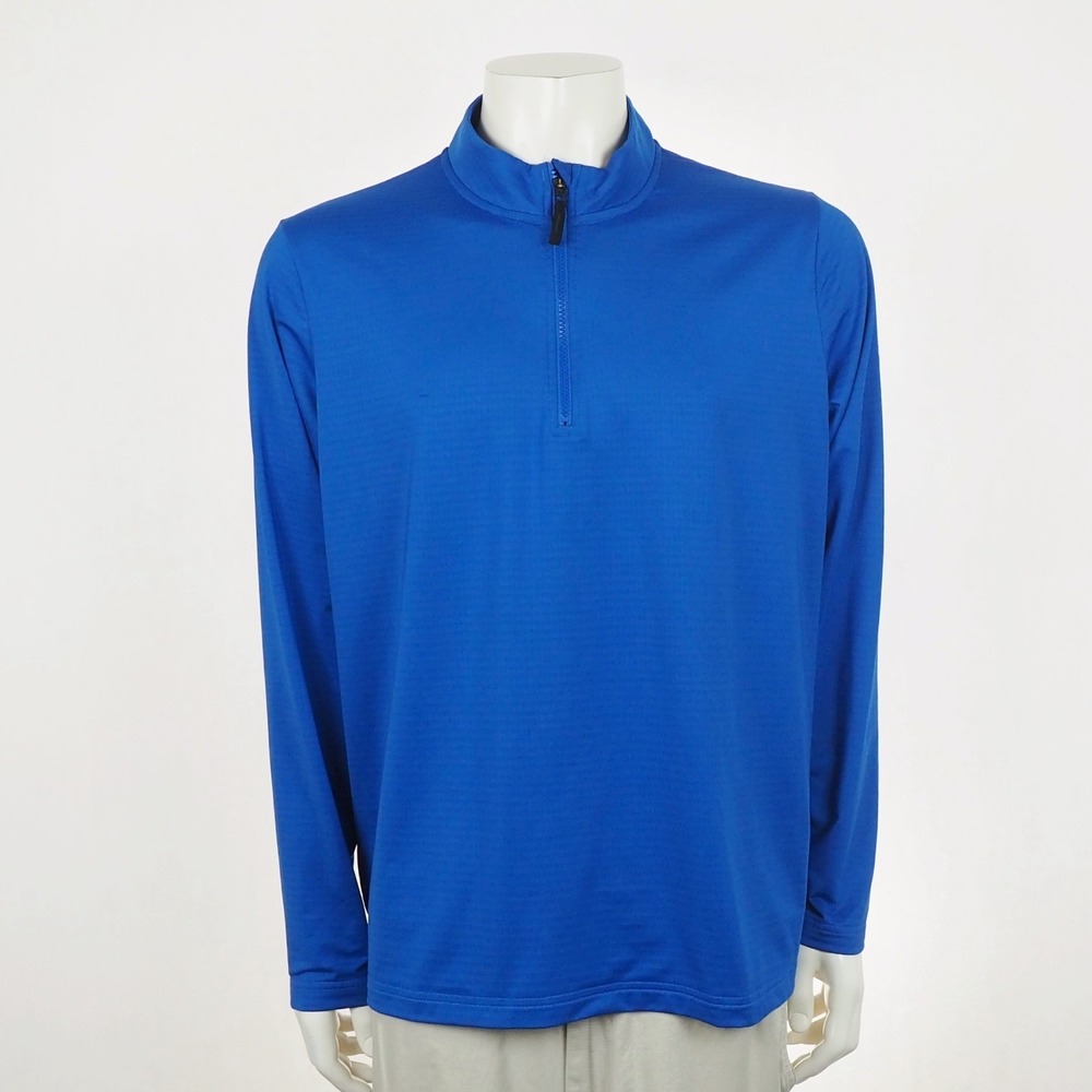 Nike Golf Victory 1/4-Zip Pullover Shirt Mens XL Blue Dri-Fit Performance Blend